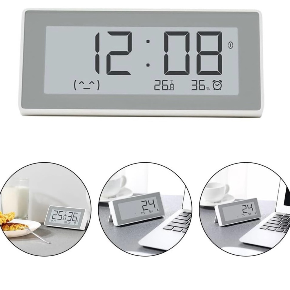 Temperature Humidity Meter E-Ink Screen Smart Clock